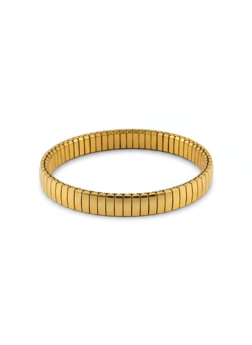 Luxury 18K Gold Plated Segmented Bracelet for Women & Men - Image 2