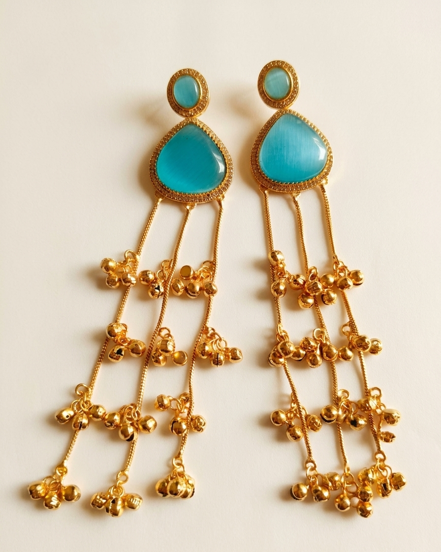 Long Tassel Dangle Earrings for Women (Sea Green)