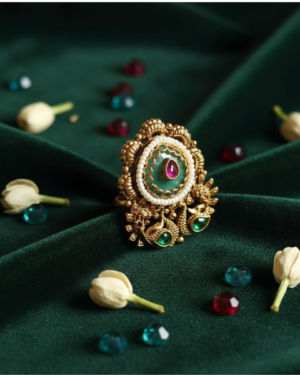 Antique Gold Peacock Statement Ring