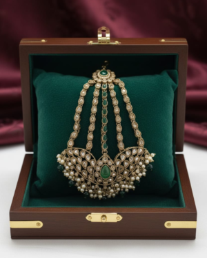 Royal Emerald Kundan Bridal Passa for Women