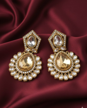 Antique Gold Indian Drop Earrings