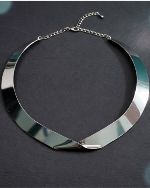 Elegant Silver-Tone Choker Necklace for Women