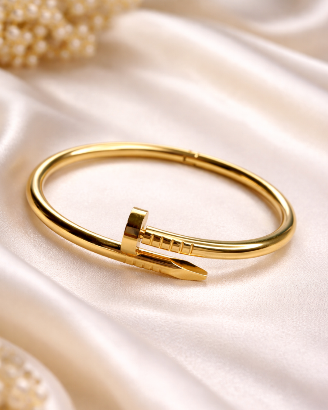 Sparkling Nail-Inspired Cuff Bracelet