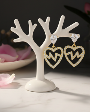 Luxury Heartbeat Design Anti-Tarnish Earrings