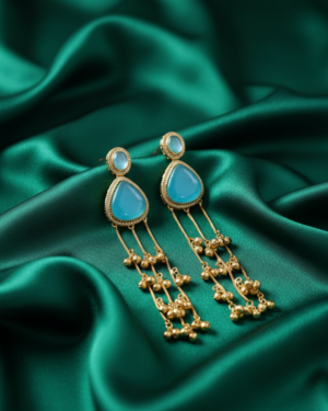 Long Tassel Dangle Earrings for Women (Sea Green)