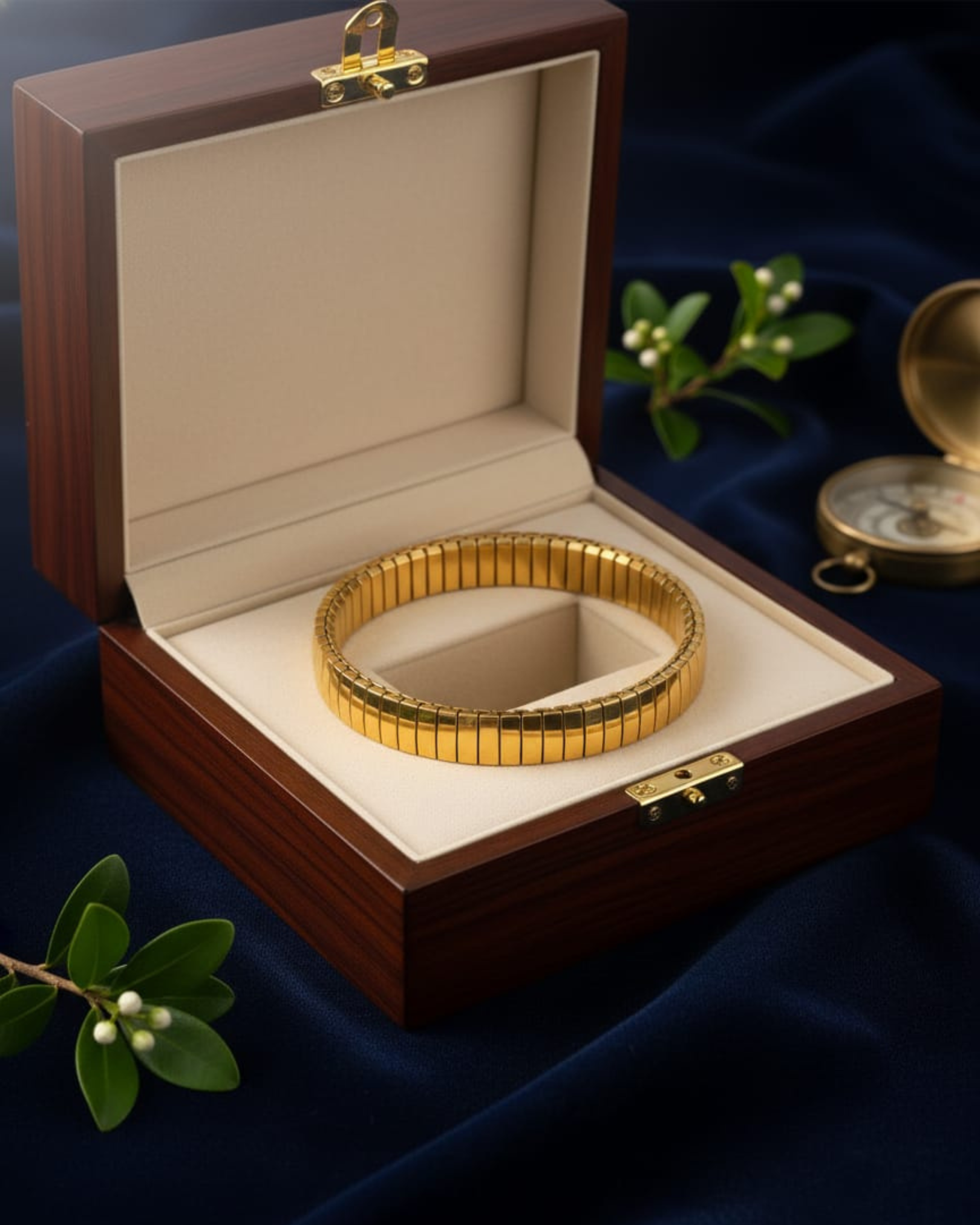 Luxury 18K Gold Plated Segmented Bracelet for Women & Men - Image 3