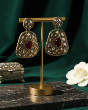 Luxury Polki Diamond &  Bell Earrings
