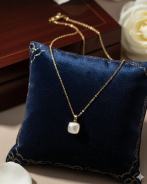 Sophisticated Gold & Iridescent Shell Pendant