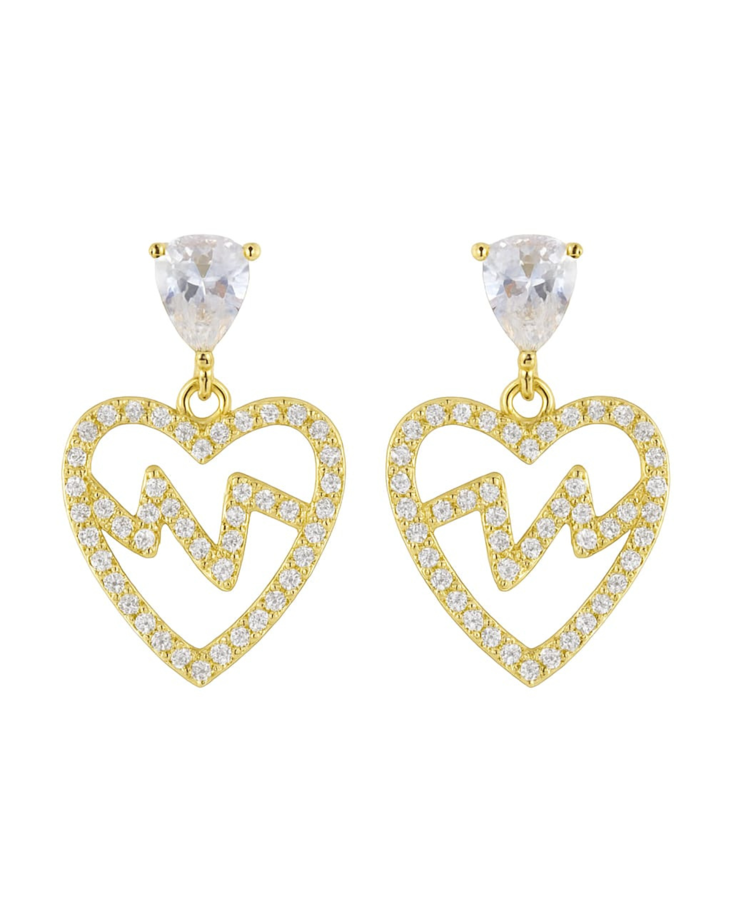 Luxury Heartbeat Design Anti-Tarnish Earrings - Image 2