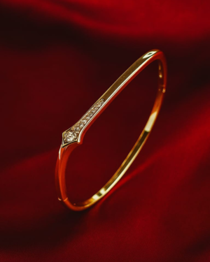 Elegant Gold Plated Diamond Bracelet