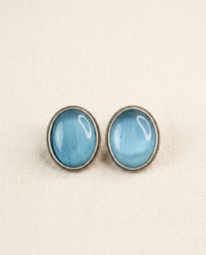Oxidized Silver Tribal Sunburst Studs | Antique Floral Motif Statement Earrings | Boho Ethnic Oversized Ear Post Jewelry